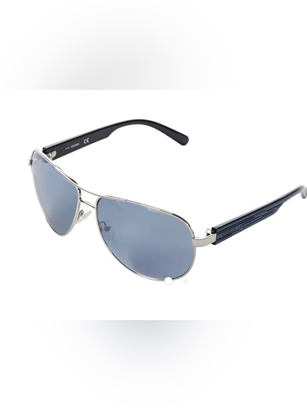 Guess Aviator Blue and Silver Sunglasses